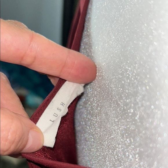 Lush Red Wrap Tie Front Mini Dress - Picture 9 of 10